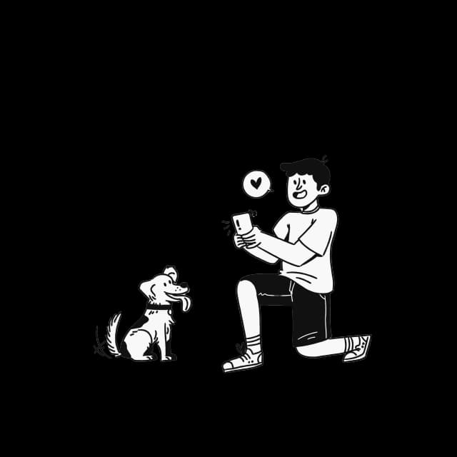 Cão feliz com produtos Tail Time